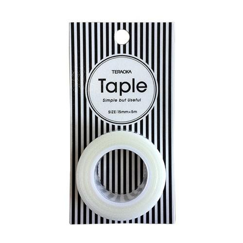 TERAOKA かわいい養生テープ「Taple」 透明 15mm×5m 8152700