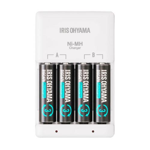 アイリスオーヤマ BIGCAPA Recharge 充電器セット 単3形 4本付 BCR-SC3MH...