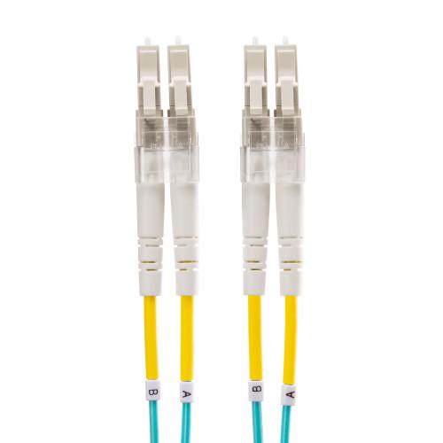 サンワサプライ メガネ型光ファイバケーブル マルチ50μmOM4 LC×2-LC×2 2m HKB-...