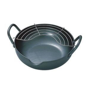 極天 極厚揚げ鍋 28cm アミ付 （SG） GT-28W
