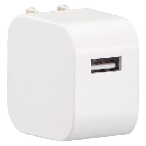 オーム電機 USBアダプター Type-A 1A ホワイト HS-AU11E-W