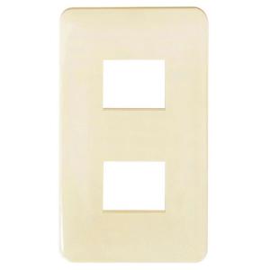 オーム電機 スイッチカバー 標準プレート 2個用 白 RK-5002-Z 00-8040 OH