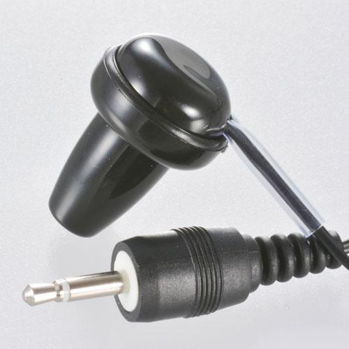 オーム電機 モノラルイヤホン φ2.5 1m ブラック EAR-0007