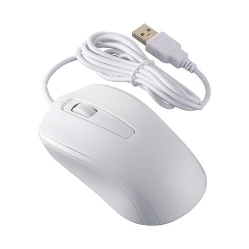 オーム電機 かんたん光学式マウス Mサイズ ホワイト USB有線 1200dpi BlueLED 3...