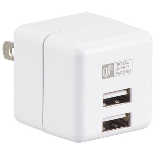 オーム電機 ACアダプター USB電源タップ2ポート MAV-ASU24-W