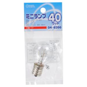 オーム電機 ミニランプ 40W クリア LB-S...の商品画像