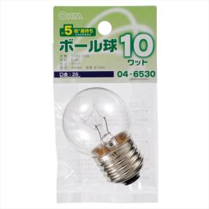 オーム電機 白熱電球 ボール球 G40 E26 クリア 10W 61mm 長寿命 LB-G4610-CLL