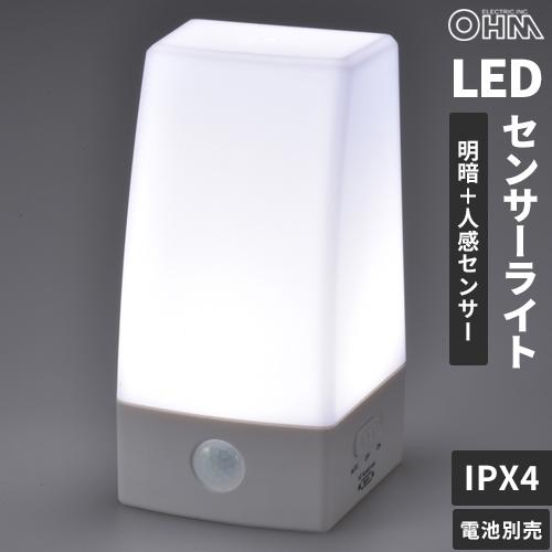 オーム電機 LED人感センサーライト NIT-BLA6JS-WN