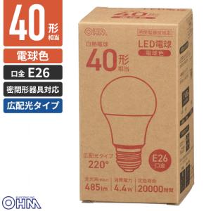 オーム電機 LED電球 E26 40形相当 電球...の商品画像