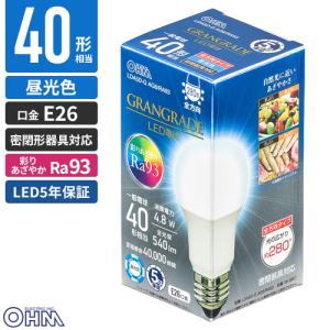 オーム電機 LED電球 T形 E26 60W形相当 電球色 全方向タイプ 断熱材