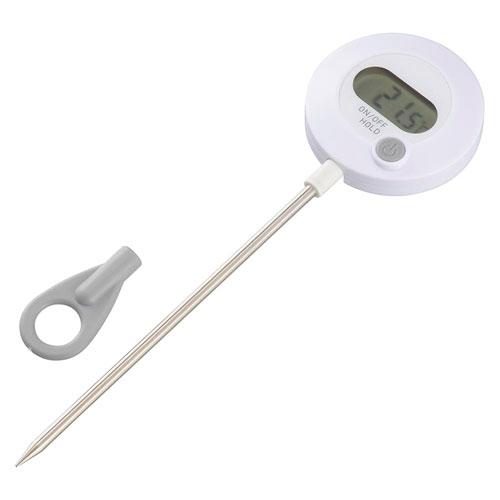 オーム電機 クッキング温度計 角度調節機能付き ホワイト COK-Z101-W