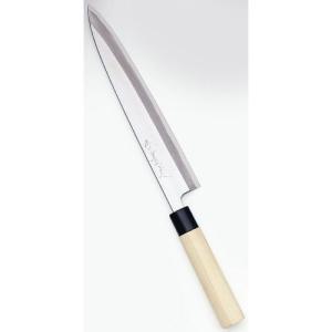 堺宏之作 白鋼 霞仕上げ 水牛桂柄 身卸包丁 210mm(7寸) 日本製 堺市
