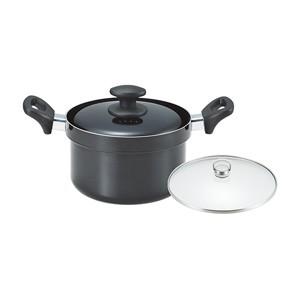 味名人 炊飯鍋 5合炊き AM-S20W IH対応 5合炊き 両手鍋20cm 蓋付 目盛付 容量線 ごはん おいしく フッ素加工 おかゆ 炊き込みご飯 調理器具