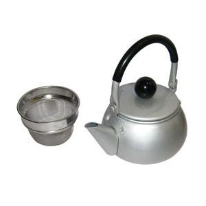 アルミ ドリーム 急須 0.6L ツル付 シルバー