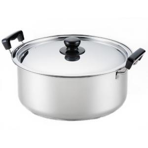 ヨシカワ 両手鍋 30cm IH対応 蓋付き 満菜 ステンレス製 日本製