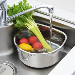 洗い桶 ステンレス 桶 オキシ漬け D型 脚付き ゴム脚