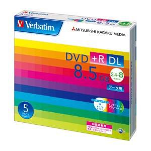 Verbatim バーベイタム データ用DVD+R DL 2.4-8倍速対応 ホワイト 5枚 DTR...
