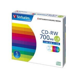Verbatim バーベイタム データ用CD-RW 1-4倍速対応 ホワイト 5枚 SW80QP5V...