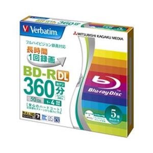 Verbatim バーベイタム 録画用BD-R DL 4倍速 ブルーレイディスク ホワイト 5枚 V...