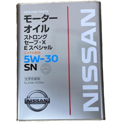 日産 純正エンジンオイル ストロングセーブ・X Eスペシャル SN 5w-30 4L KLAN6-0...