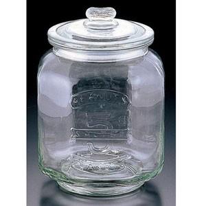 アンティーク風 ガラス製 クッキージャー 7.0L Lサイズ 専用パッキン付