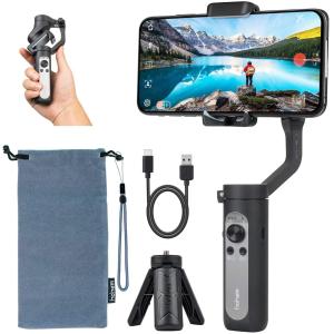 Hohem スマートフォン用 3軸ジンバル スタビライザー iSteady X Black ( 折りたたみ式/日本語取説付属/正規代理店1年間保証付き )