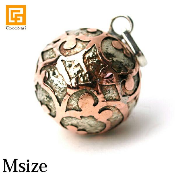 ガムランボール ARABESUQUE antique brass(M)   バリ島 アラベスク ネッ...