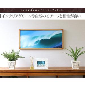 絵画 波(額付き)(33cm×73cm) バリ...の詳細画像4