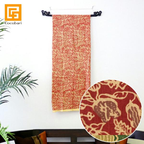 バティック 04(レッド)  アジアン 布 壁掛け アジア布 インテリア タペストリーバリ風 インド...