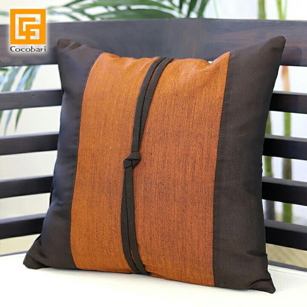 クッションカバー アジアン(赤茶×茶) 40×40cm    バリ雑貨 和室 アジアン バリ アジア...