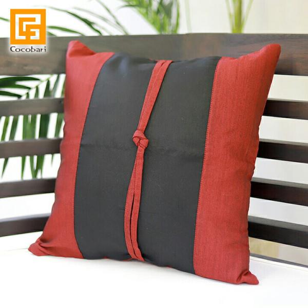 クッションカバー アジアン(黒×赤) 40×40cm   アジアン バリ 和室 バリ雑貨 和室 アジ...