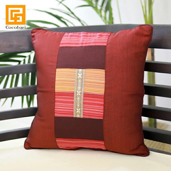 クッションカバー アジアン(赤) 40×40cm   クッションカバー アジアン バリ 和室 バリ雑...