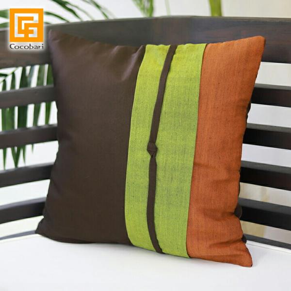 クッションカバー トリプル(Green) 40×40cm   クッションカバー アジアン バリ 和室...