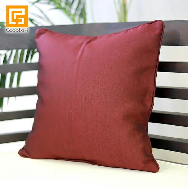 クッションカバー プレーン(Wine Red) 40×40cm   クッションカバー アジアン バリ...