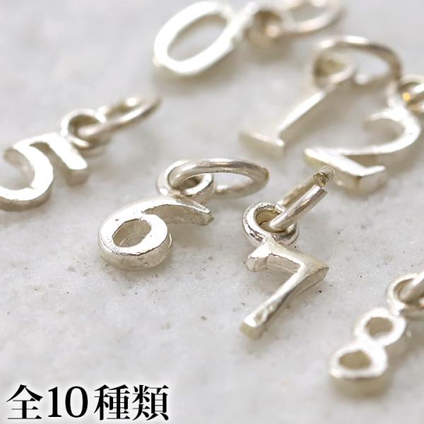 ナンバーシルバーチャーム  数字 silver925 ガムランボール バリ島  メール便対応可