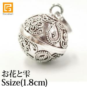 ガムランボール JAWAN(S) FLOWER &amp; DROP(お花と雫) シルバークロス付き  お守り ラッキーアイテム モチーフ ネックレス キーホルダーメール便対応可