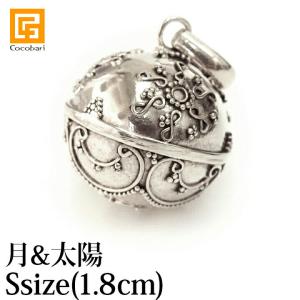 ガムランボール JAWAN(S) MOON &amp; SUN(月＆太陽) シルバークロス付き  お守り 病気 平癒 成功 入院 手術 受験合格 バリ雑貨 メール便対応可