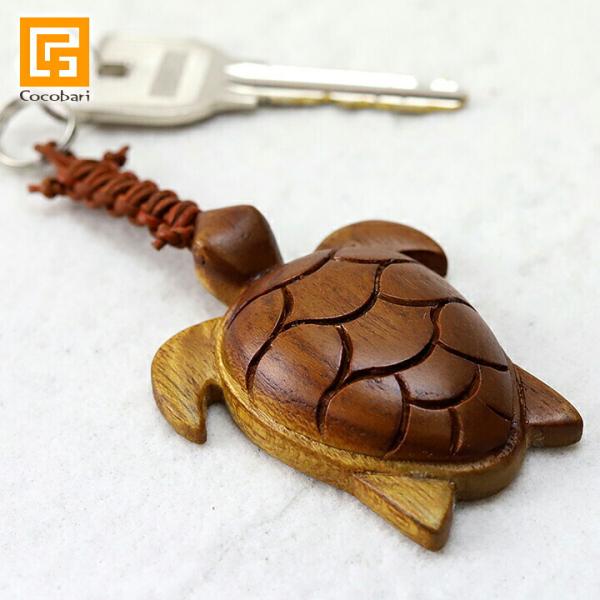 木製キーホルダー Honu(ホヌ) ウミガメ  ハワイアン雑貨 カメ 亀 ハワイ ホテル キーホルダ...
