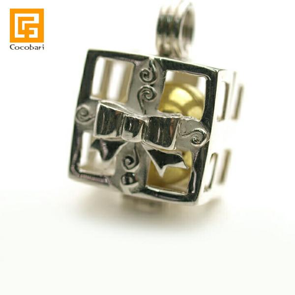 ガムランボール UNIQUE PRECIOUS BOX(大切な箱) シルバークロス付き  バリ島 ネ...