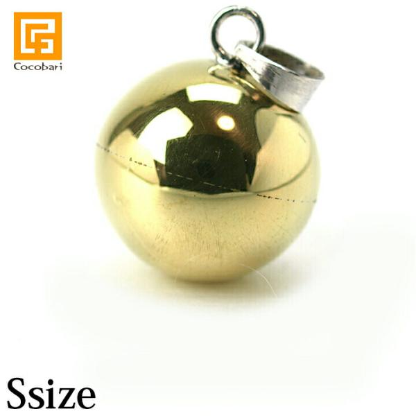 ガムランボール PLAIN BRASS(ブラス)(S)  金運アップ グッズ 金色 開運 ネックレス...