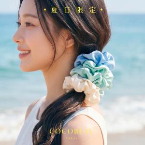 シルク シュシュ 抜け毛予防 ヘアゴム 縁幅3...の詳細画像2