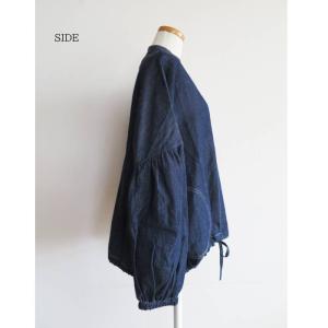 Sloe スロウ 綿麻 デニム ギャザースリー...の詳細画像5