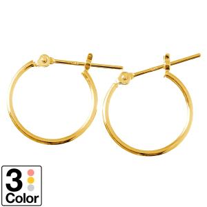 cococaru ピアス 月甲 フープピアス k10 イエローゴールド
