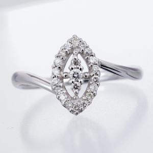 Pt900 プラチナ リング ダイヤモンド 0.526ct/0.68ct ハートシェイプ