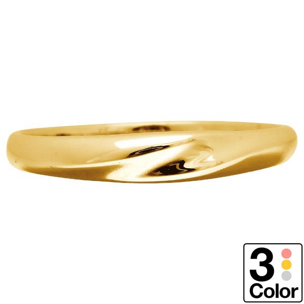 指輪 レディース リング 地金 リング k10 イエローゴールド ホワイトゴールド ピンクゴールド ...