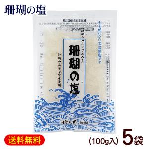 珊瑚の塩 100g×5袋　/垣乃花 沖縄お土産（M便）｜cocochir