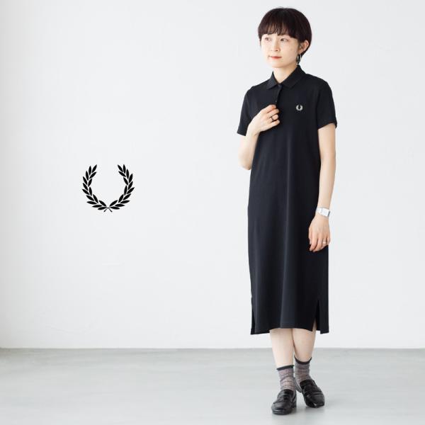 フレッドペリー FRED PERRY スプリット ディテール ピケ ドレス D3174 レディース ...