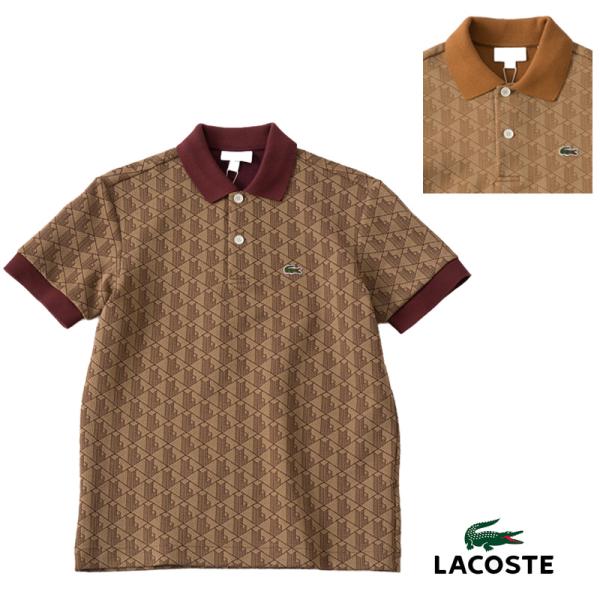 ラコステ モノグラム ジャカード ポロシャツ LACOSTE DH0073L