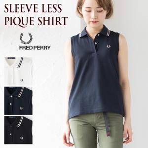 フレッドペリー レディース スリーブレス ピケシャツ