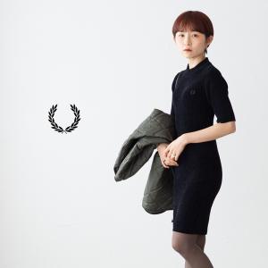 フレッドペリー FRED PERRY シェニール リブ ドレス D6168 レディース ニット ワンピース｜cocochiya